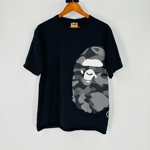 Bape T-Shirt Size XL Mens Black Big Graphic Print A Bathing Ape Streetwear - Picture 1 of 8